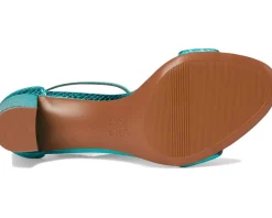 Naturalizer Vera Teal Metallic Snake Print Leather Best