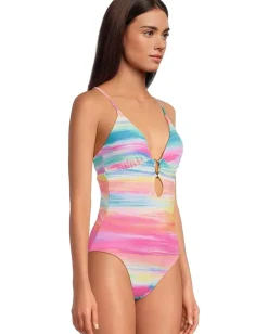 BECCA Verano Evelynn Buckle Plunge One Piece Mutlicolor Clearance