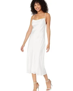 Show Me Your Mumu Verona Cowl Dress Luxe Satin Ivory Sale