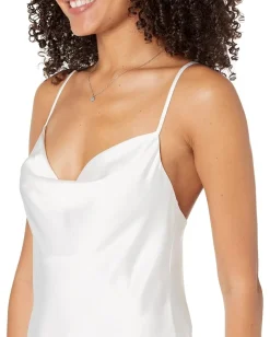 Show Me Your Mumu Verona Cowl Dress Luxe Satin Ivory Sale