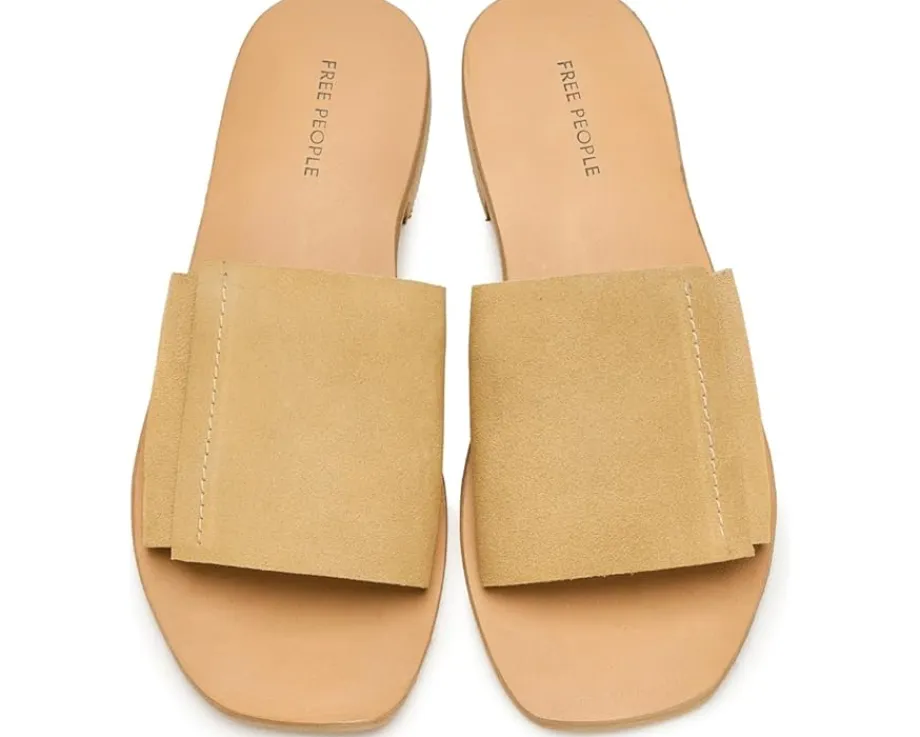 Free People Verona Slides Oiled Sun Butter Sue