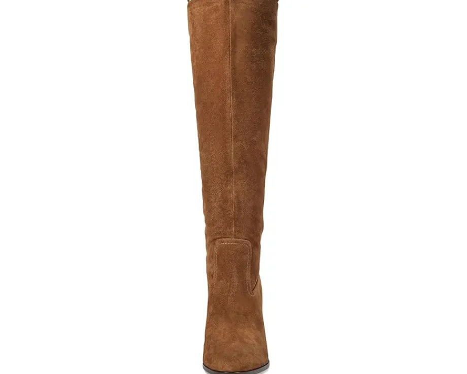 Veronica Beard Vesper Wide Calf Mocha Brown Suede Sale