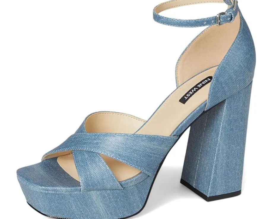 Nine West Vicky Light Blue Denim Discount