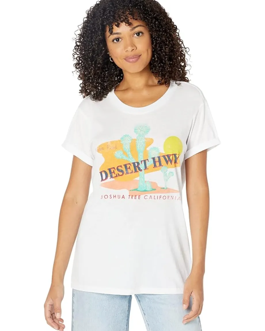 Women Chaser Vintage Jersey Cap Sleeve Tee