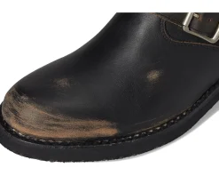 Frye Viv Short Engineer Distressed Black Discount