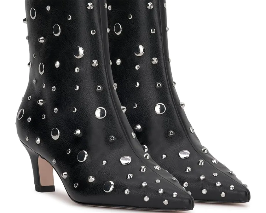 Jessica Simpson Viviana Kitten Heel Studded Bootie Black Online