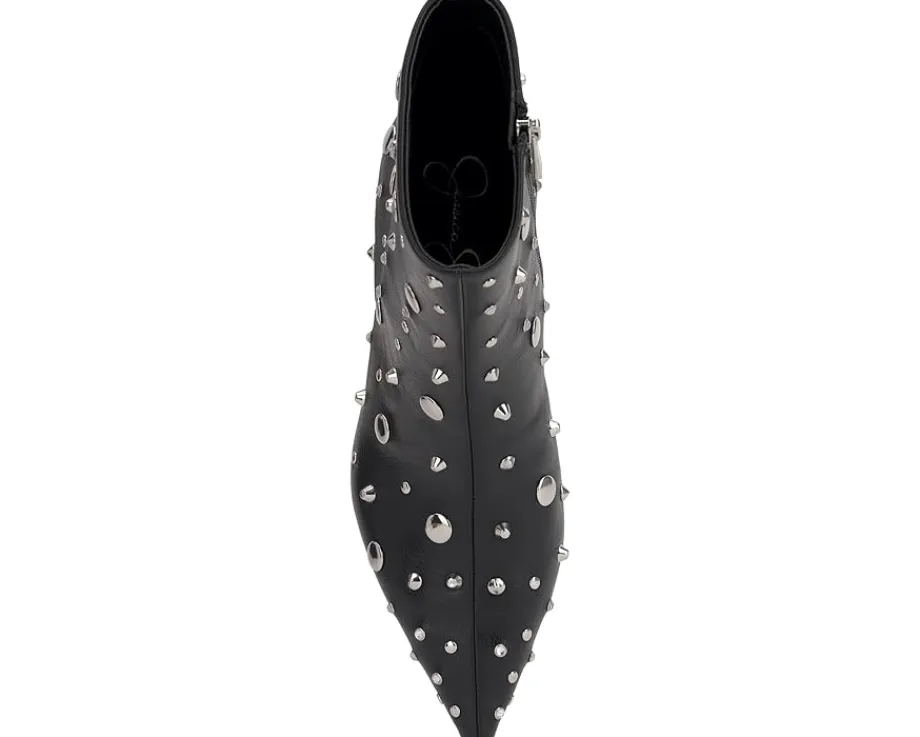 Jessica Simpson Viviana Kitten Heel Studded Bootie Black Online