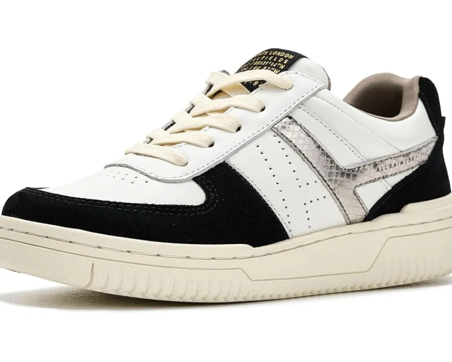 AllSaints Vix Suede Sneakers White/Black Hot