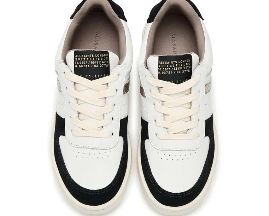 AllSaints Vix Suede Sneakers White/Black Hot
