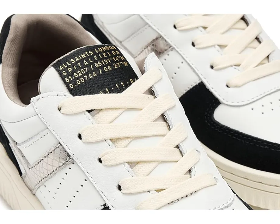 AllSaints Vix Suede Sneakers White/Black Hot