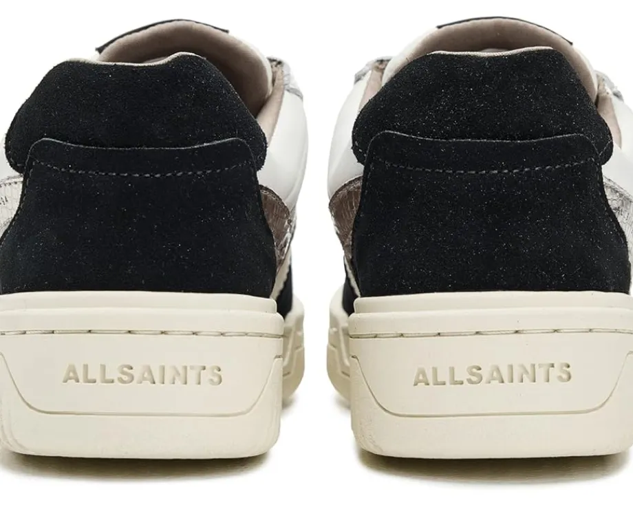 AllSaints Vix Suede Sneakers White/Black Hot