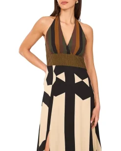 Women Vince Camuto V-neck Barback Maxi