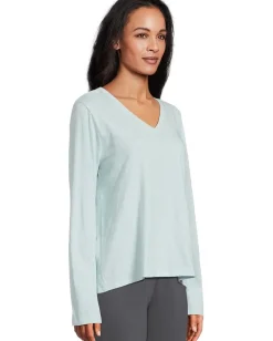Eileen Fisher V-Neck Long Sleeve Tee Pool Hot