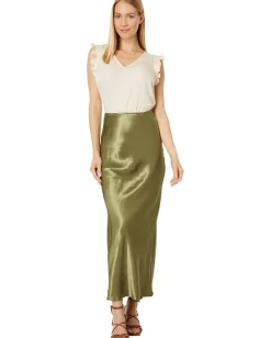 Vince Camuto V-Neck Pleated Sleeve Blouse Tapioca Best