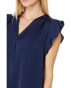 Women Vince Camuto V-Neck Ruffle Sleeve Blouse