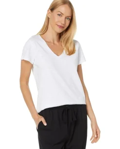 Women Lilla P V-Neck Short Sleeve Back Seam Tee