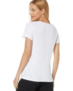 Women Lilla P V-Neck Short Sleeve Back Seam Tee