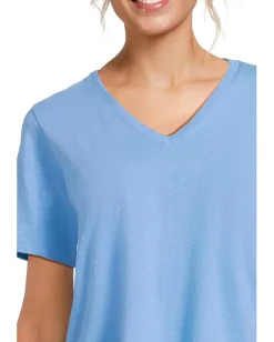 Women Eileen Fisher V-Neck Short Sleeve Tee