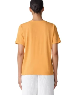 Women Eileen Fisher V-Neck Short Sleeve Tee