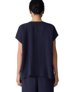 Women Eileen Fisher V-Neck Square Top