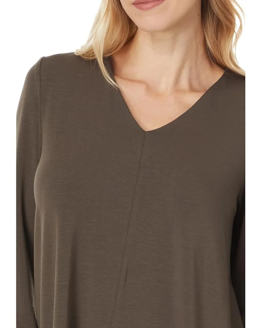 Eileen Fisher V-Neck Tunic Wren Discount