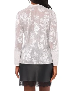 Women Vince Camuto V-Neck Tunic Blouse with Contrast