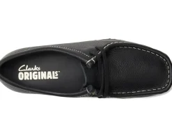 Clarks Wallabee Black Tumbled Leather Outlet