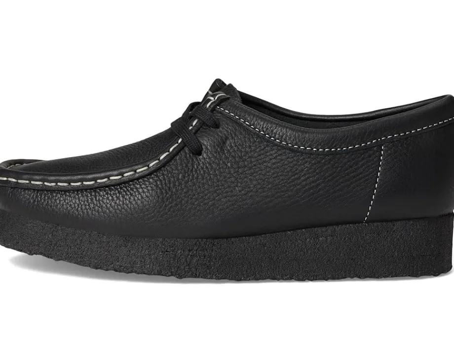 Clarks Wallabee Black Tumbled Leather Outlet