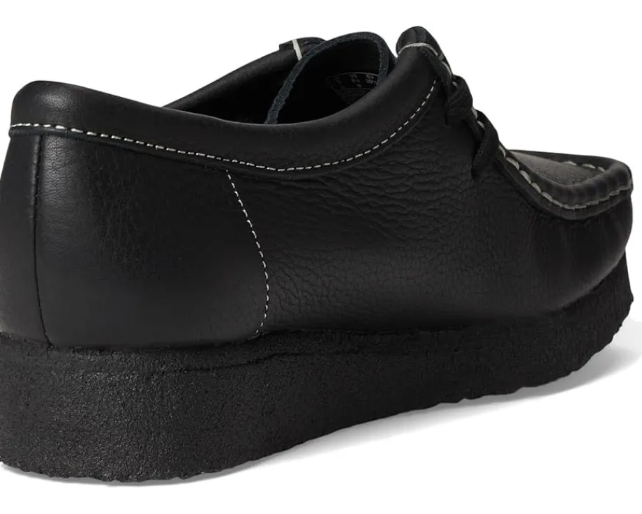 Clarks Wallabee Black Tumbled Leather Outlet