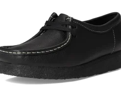 Clarks Wallabee Black Tumbled Leather Outlet