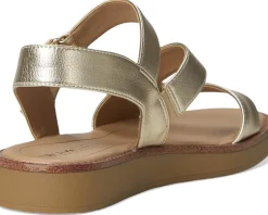 LifeStride Waverly Sandals Gold Faux Leather Sale