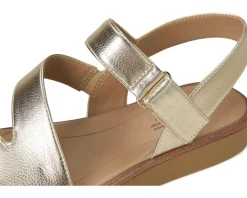 LifeStride Waverly Sandals Gold Faux Leather Sale