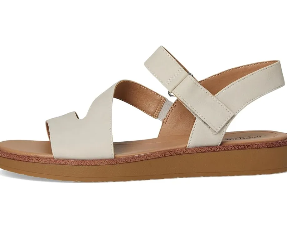 LifeStride Waverly Sandals Stone Beige Faux Leather