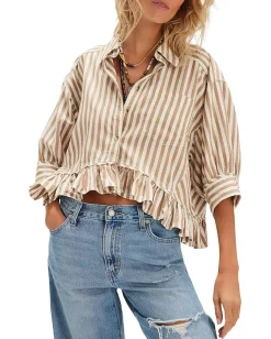 Women Free People We The Free Bailey Stripe Shirt