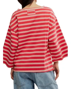 Free People We The Free C'est La Vie Tee Red Combo Best