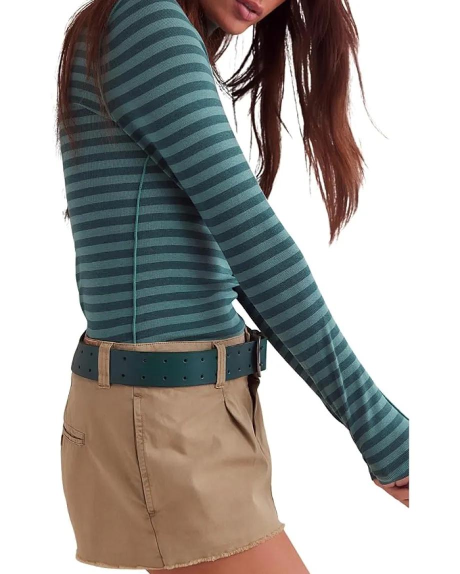 Women Free People We The Free Good Good Stripe Turtleneck