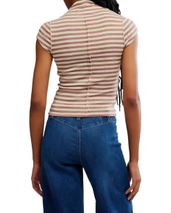 Free People We The Free Lola Striped Tee Otter Combo Best