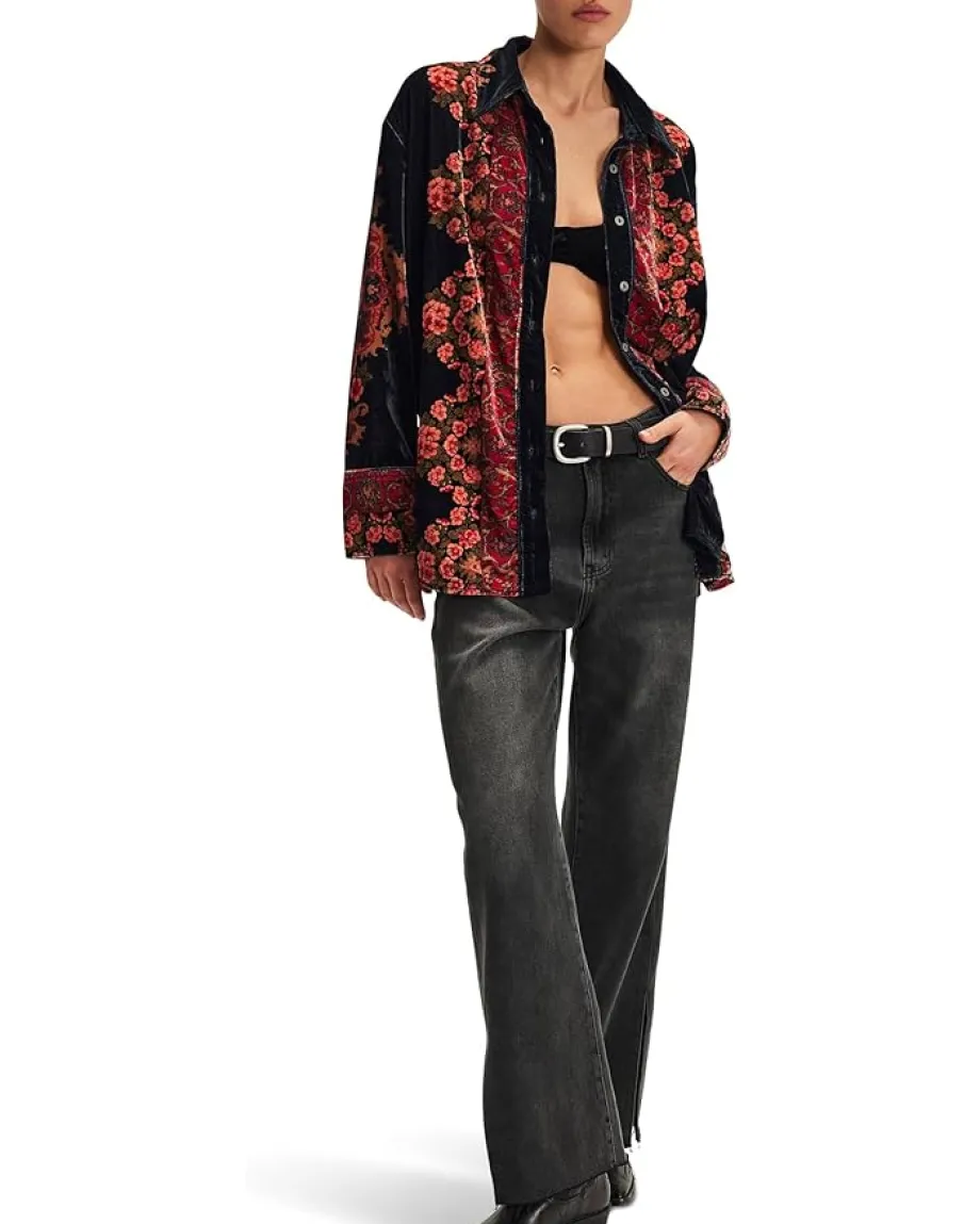 Women Free People We The Free One Night Velvet Top