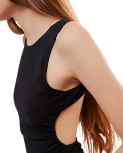 Free People Wear It Out Backless Cami Black Discount