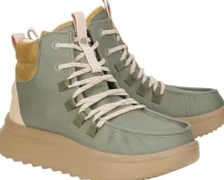 Hey Dude Wendy Peak Apres Coated Twill Olive Discount
