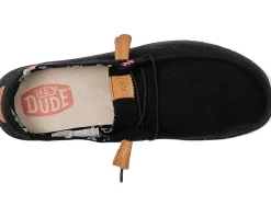 Women Hey Dude Wendy Washed Canvas Slip-On Casual Shoes