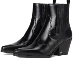 Sam Edelman West Black Leather Hot