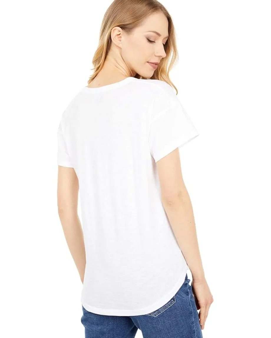 Women Madewell Whisper Cotton Rib-Crewneck Tee