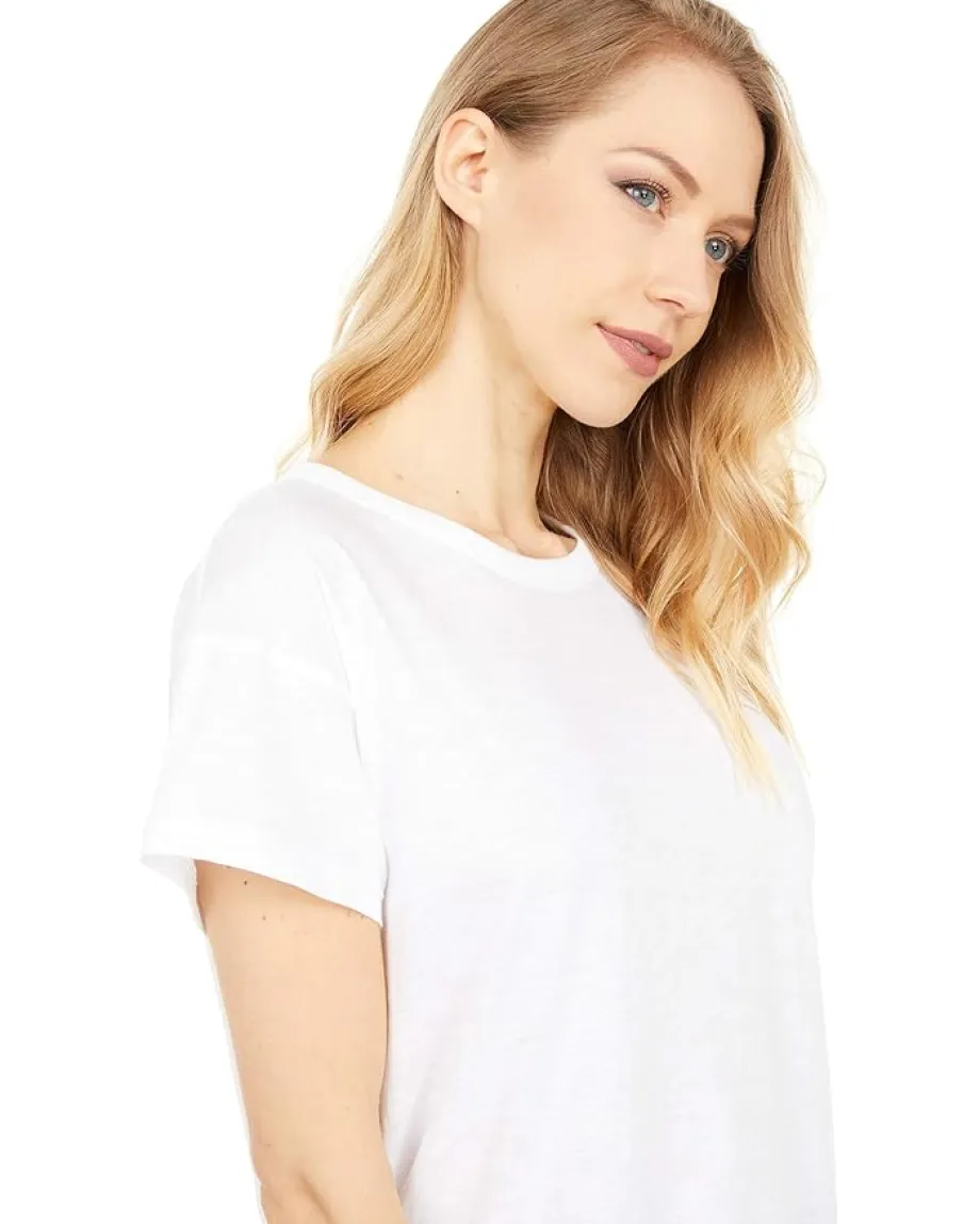 Women Madewell Whisper Cotton Rib-Crewneck Tee
