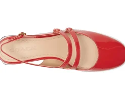 Women COACH Winley Patent Leather Slingback Mary Jane