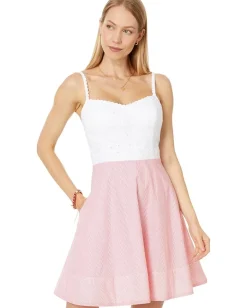 Women Lilly Pulitzer Winslow Eyelet Stripe Combo Dress