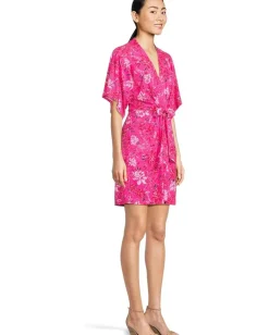 Women Lilly Pulitzer Wisteria Elbow Sleeve V-Neck