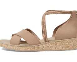 Women Bzees Women's Bali Sand Strappy Wedge Sandals