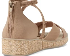 Women Bzees Women's Bali Sand Strappy Wedge Sandals