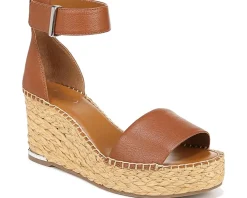 Women Franco Sarto Women's Clemens Raffia Espadrille Wedge Heel Sandals